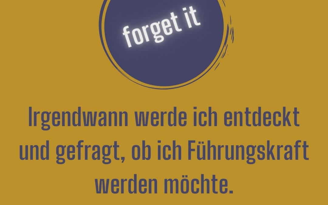 ich werde entdeckt und gefragt, ob ich Führungskraft werden möchte
